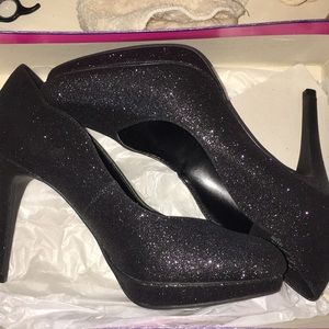 Sparkle black high heels